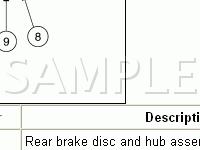 Rear Disc Brake System Components Diagram for 2006 Ford E-150 XLT 4.6 V8 GAS