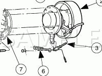 Parking Brake Components Diagram for 2006 Ford E-350 Super Duty XLT 5.4 V8 GAS