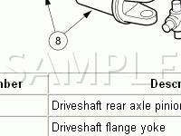 Rear Driveshaft Diagram for 2006 Ford E-450 Super Duty  6.8 V10 GAS
