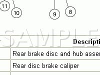 Rear Disc Brake Components Diagram for 2006 Ford E-450 Super Duty  6.8 V10 GAS