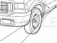 Fuel System Component Location, Midship Fuel Tank Diagram for 2006 Ford F-350 Super Duty XLT 5.4 V8 GAS