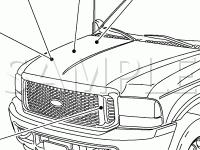 EATC Exterior Component Locations Diagram for 2006 Ford F-350 Super Duty King Ranch 5.4 V8 GAS