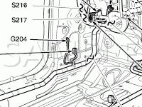 A-Pillar Diagram for 2006 Ford Mustang GT 4.6 V8 GAS
