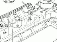 Engine Compartment Diagram for 2008 Ford F-450 Super Duty Lariat 6.4 V8 DIESEL