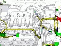 Engine Compartment Diagram for 2008 Ford Taurus SEL 3.5 V6 GAS