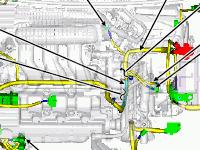 Engine Compartment Diagram for 2008 Ford Taurus Limited 3.5 V6 GAS