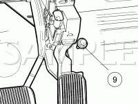 Pedal Assembly Diagram for 2008 Ford Taurus Limited 3.5 V6 GAS