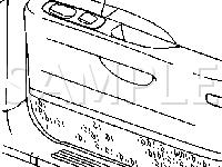 Right Rear Door Trim Panel Diagram for 2002 Oldsmobile Aurora  4.0 V8 GAS