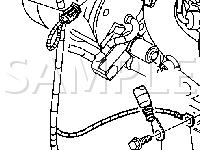 Lower Left Side of the Engine Components Diagram for 2002 Cadillac Escalade  5.3 V8 GAS