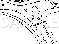 Upper Right Rear Of Passenger Compartment Diagram for 2002 Oldsmobile Intrigue  3.5 V6 GAS