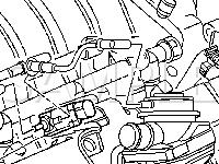 Rear Of Engine Compartment, On The Top Rear Of The Engine Diagram for 2003 Cadillac Deville  4.6 V8 GAS