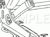 Seat Belt Components Diagram for 2003 Saturn ION  2.2 L4 GAS