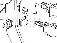 Lower, Left Side Of IP On Brake Pedal Bracket Diagram for 2003 Oldsmobile Silhouette  3.4 V6 GAS