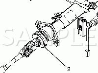 Steering Column Components, RTD Diagram for 2003 GMC Yukon XL 2500  8.1 V8 GAS