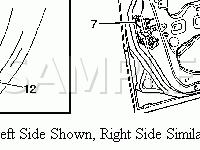 Power Door System Components Diagram for 2004 Chevrolet Aveo LS 1.6 L4 GAS