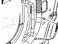 Under The Left Kick Panel Diagram for 2005 Chevrolet Malibu  2.2 L4 GAS