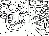 Blower Speed Selector Switch Components Diagram for 2005 Pontiac Vibe  1.8 L4 GAS
