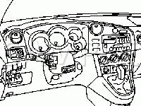 Instrument Panel Lamp Dimmer Location Diagram for 2005 Pontiac Vibe  1.8 L4 GAS