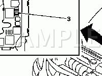 Engine Compartment Components Location Diagram for 2005 Pontiac Vibe  1.8 L4 GAS