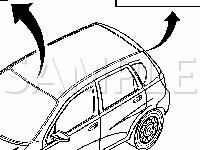 Window And Roof Antenna Location Diagram for 2005 Pontiac Wave  1.6 L4 GAS