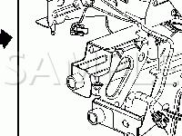 Behind the Left Side of the Instrument Panel Diagram for 2006 Saturn ION-2  2.2 L4 GAS
