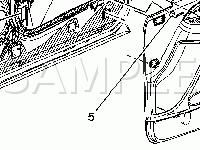 Front Passenger Door Diagram for 2006 GMC Yukon Denali XL  6.0 V8 GAS