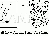Door Components Diagram for 2008 Chevrolet Aveo LS 1.6 L4 GAS