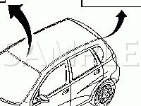Rear Window and Roof Antenna Diagram for 2008 Chevrolet AVEO5 LT 1.6 L4 GAS