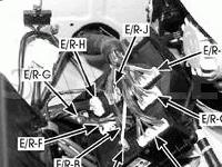 Engine Compartment Diagram for 2001 Hyundai Santa FE  2.4 L4 GAS