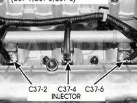 Engine Compartment Diagram for 2001 Hyundai Santa FE  2.7 V6 GAS