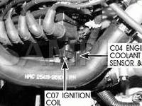 Engine Compartment Diagram for 2001 Hyundai Santa FE  2.7 V6 GAS