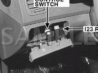 Left Of Steering Column Diagram for 2001 Hyundai Sonata  2.5 V6 GAS