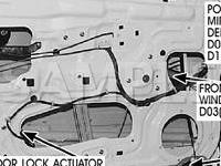 Door Components Diagram for 2003 Hyundai Accent  1.6 L4 GAS