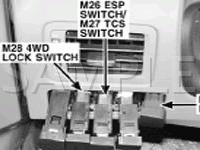 Switch Panel Components Diagram for 2006 Hyundai Tucson GLS 2.7 V6 GAS