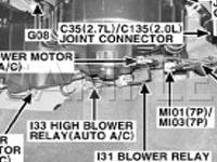 A/C Heater Components Diagram for 2006 Hyundai Tucson GLS 2.7 V6 GAS