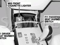 Center Console Diagram for 2008 Hyundai Azera GLS 3.3 V6 GAS