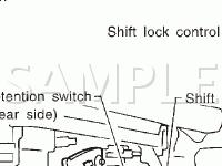 Shift Lock System Electrical Parts Locations Diagram for 2001 Infiniti Q45  4.1 V8 GAS