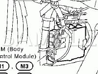 Component Parts And Harness Connector Location Diagram for 2004 Infiniti G35  3.5 V6 GAS