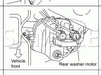 Rear Wiper And Washer System Components Diagram for 2005 Infiniti FX35  3.5 V6 GAS