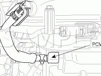 Engine Compartment Diagram for 2007 KIA Amanti  3.8 V6 GAS
