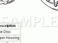 Front Disc Brake Diagram for 2000 Jaguar XKR  4.0 V8 GAS