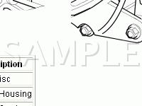 Rear Disc Brake Diagram for 2001 Jaguar XKR  4.0 V8 GAS