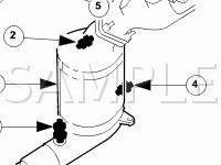 Downpipe Assembly Diagram for 2001 Jaguar XKR  4.0 V8 GAS