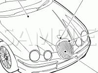 Engine Compartment Components Diagram for 2004 Jaguar S-TYPE R 4.2 V8 GAS