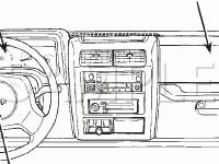 Driver/Passenger Airbag Modules & Mechanical Instrument Cluster Diagram for 2002 Jeep Wrangler X 4.0 L6 GAS