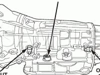Transmission Component Locations Diagram for 2004 Jeep Liberty  3.7 V6 GAS