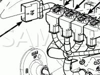 Left Side Engine Compartment Diagram for 2007 Jeep Liberty Sport 3.7 V6 GAS