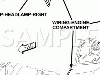Front Body Components Diagram for 2008 Jeep Compass Sport 2.0 L4 GAS