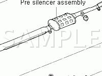 Catalytic Converter Diagram for 2001 KIA RIO  1.5 L4 GAS