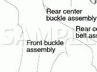 Seat Belts Diagram for 2001 KIA RIO  1.5 L4 GAS